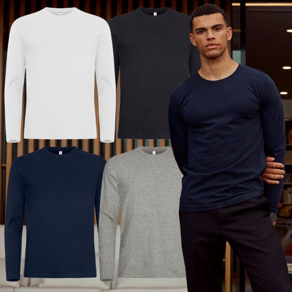 T-shirt Premium Fashion LS - herre