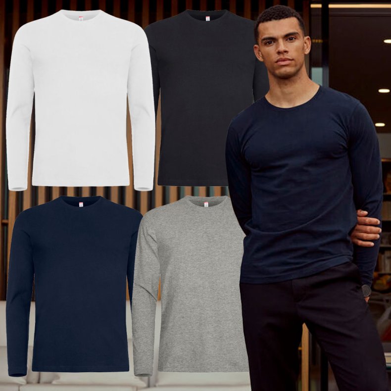 T-shirt Premium Fashion LS - herre