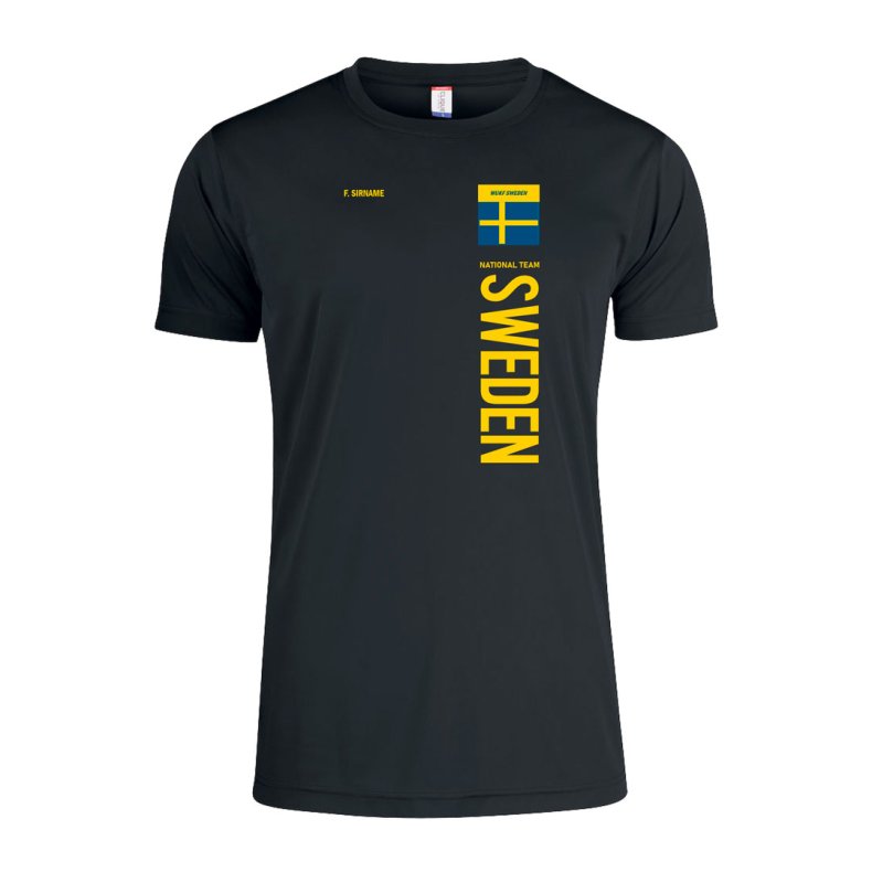 WUKF Sweden t-shirt Basic Active junior - sort