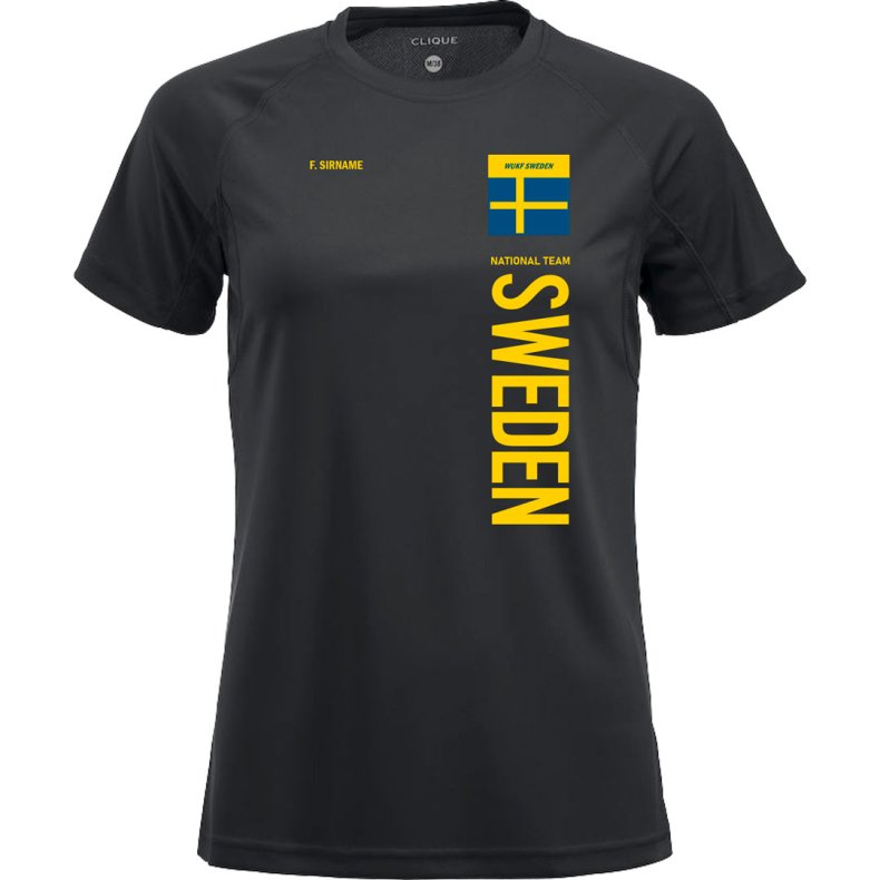 WUKF SWEDEN t-shirt Premium Active dame - sort