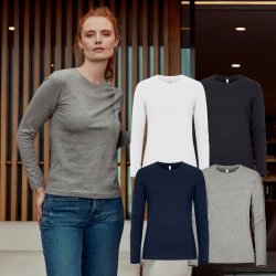 T-shirt Premium Fashion LS - dame