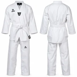 Dobok Standard de Luxe WT, hvid, set forfra og bagfra
