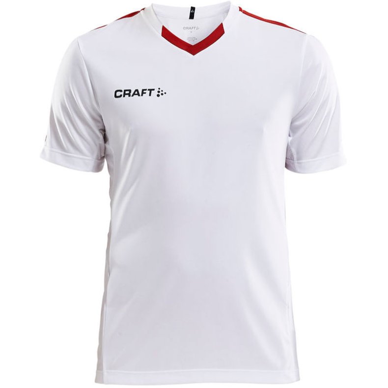 T-shirt Progress Contrast herre - hvid/r�d