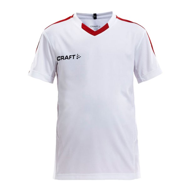Craft t-shirt Progress Contrast junior - hvid/rd