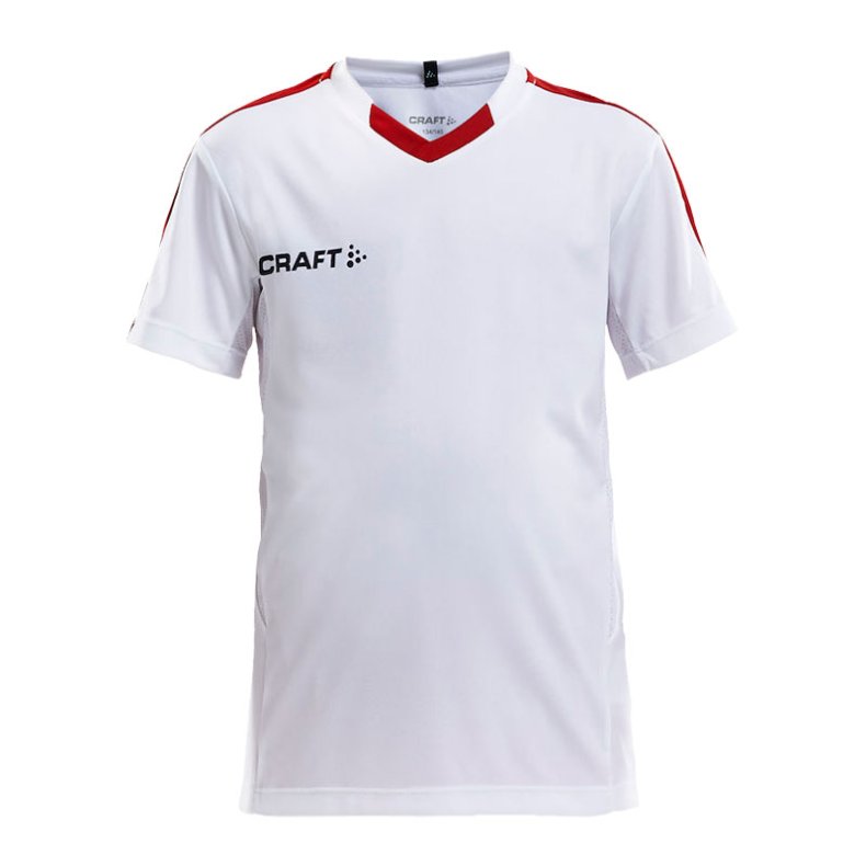 T-shirt Progress Contrast junior - hvid/r�d