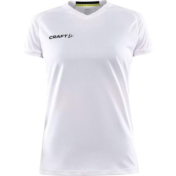Craft t-shirt Progress 2.0 Solid Jersey v/hals dame - hvid