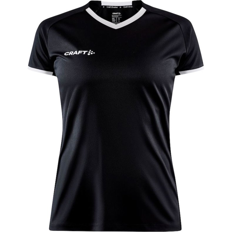 T-shirt Progress 2.0 Solid Jersey v/hals dame - sort