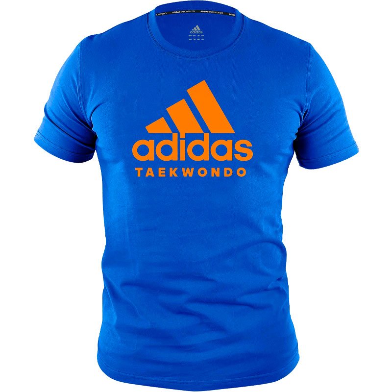 Adidas t-shirt Community Taekwondo - blå/orange - t-shirts - BUDOX / FIGHTX