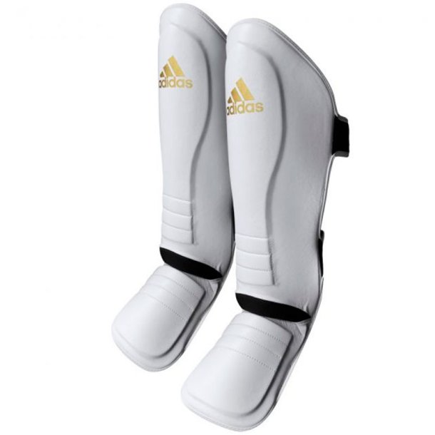 Adidas vrist- og benbeskytter Super Pro - hvid/guld