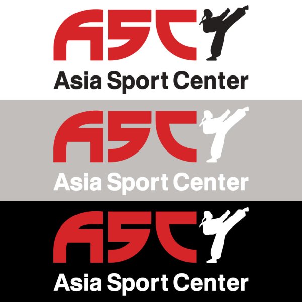 Asia Sport Center t-shirt ryglogo - tryk