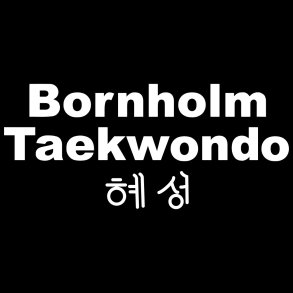 Bornholm TKD hvid ryglogo m/tegn - tryk