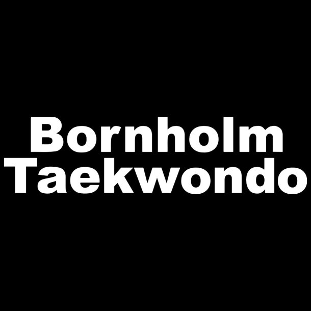 Bornholm TKD hvid ryglogo - tryk