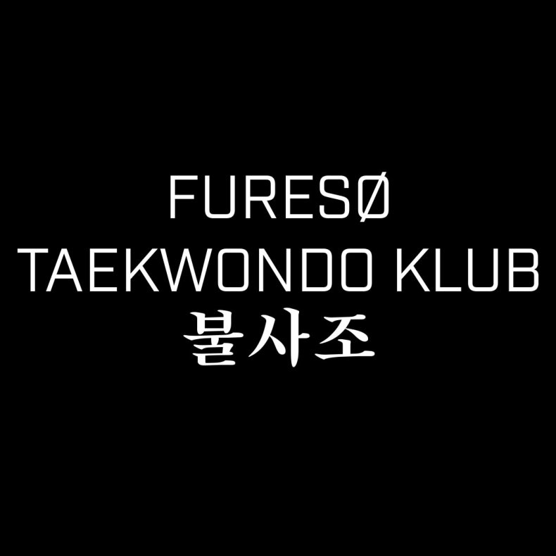 Fures� ryglogo tekst - hvid brodering