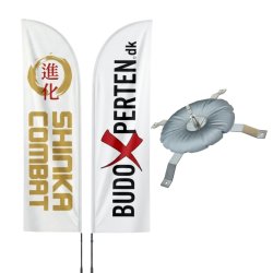 Beachflag m/ tryk &amp; fod