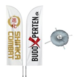 Beachflag m/ tryk &amp; fod