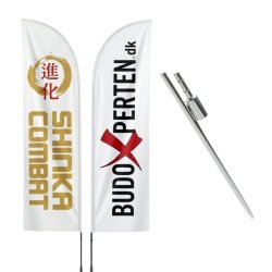 Beachflag m/ tryk &amp; fod