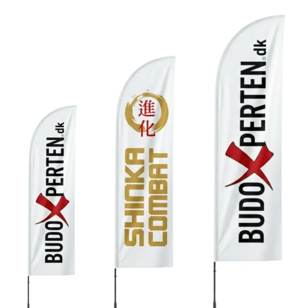 Beachflag m/ tryk &amp; fod