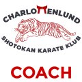 Charlottenlund Karate ryglogo m/coach