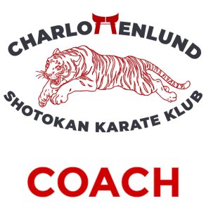 Charlottenlund Karate ryglogo m/coach