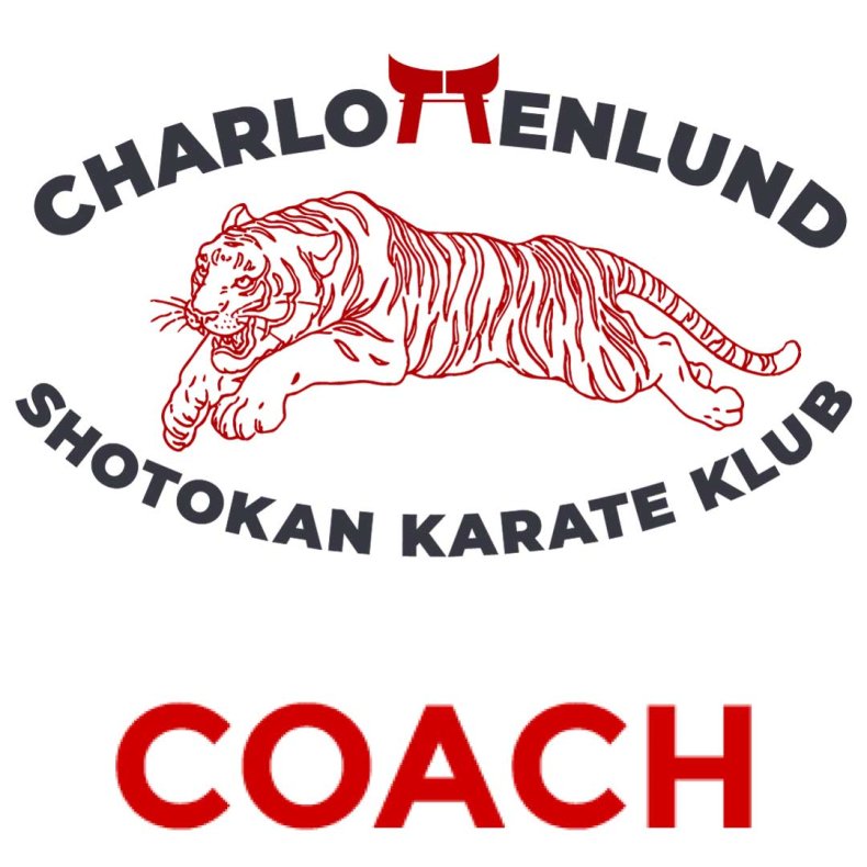 Charlottenlund Karate ryglogo m/coach