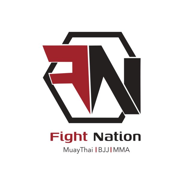Fight Nation logo - sort/r�d