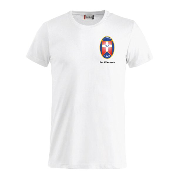 FAK t-shirt Basic bomuld hvid - junior