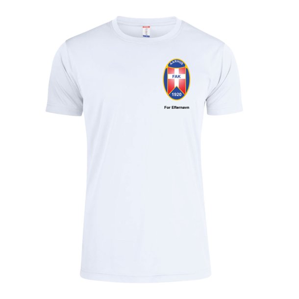 FAK t-shirt Basic Active dryfit hvid - junior