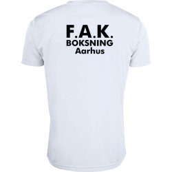 FAK t-shirt Basic Active dryfit hvid  - herre