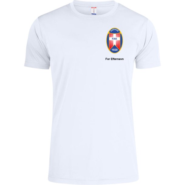 FAK t-shirt Basic Active dryfit hvid  - herre
