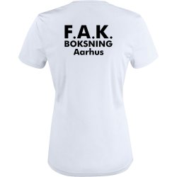 FAK t-shirt Basic Active dryfit hvid - dame