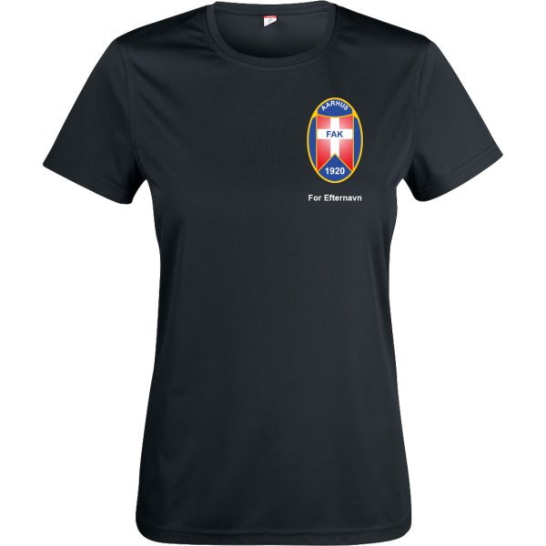 FAK t-shirt Basic Active dryfit sort - dame