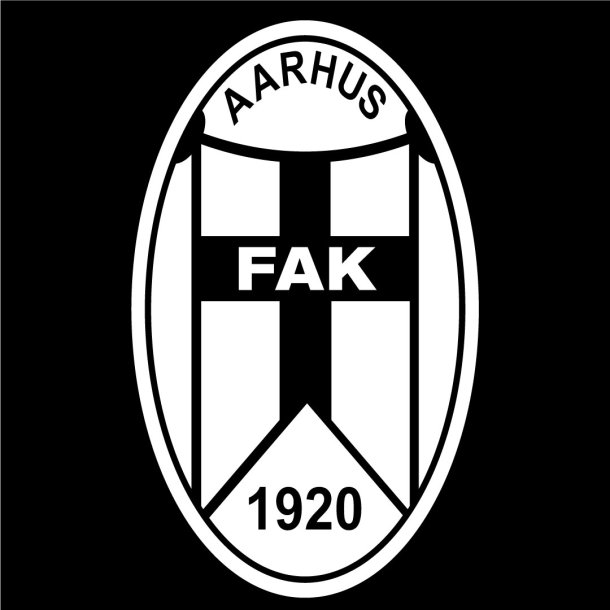F.A.K. logo - hvid/sort