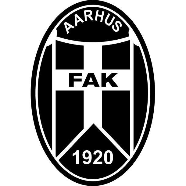 F.A.K. logo - sort/hvid