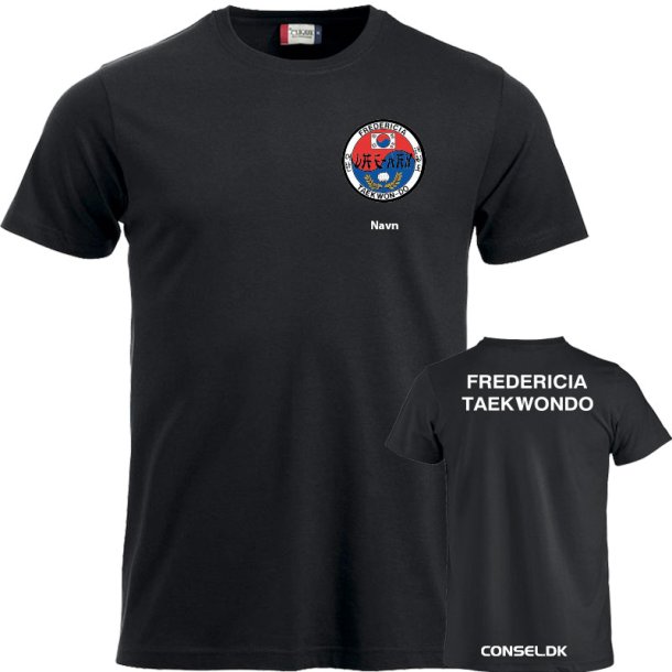 Fredericia Taekwondo t-shirt bomuld herre - sort