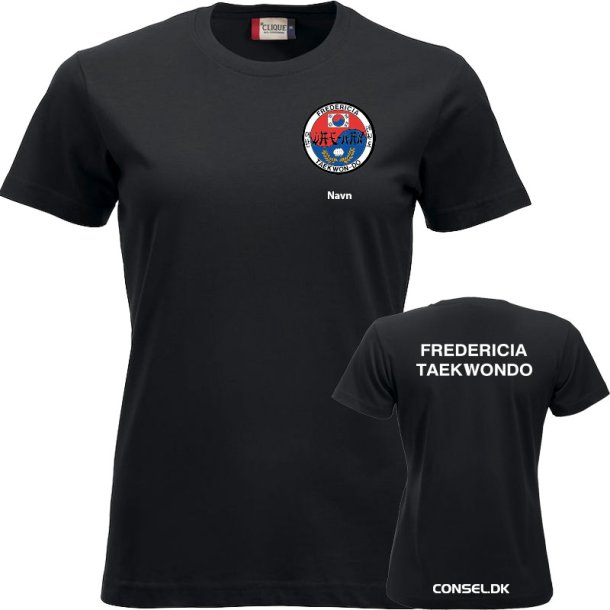 Fredericia Taekwondo t-shirt bomuld dame - sort