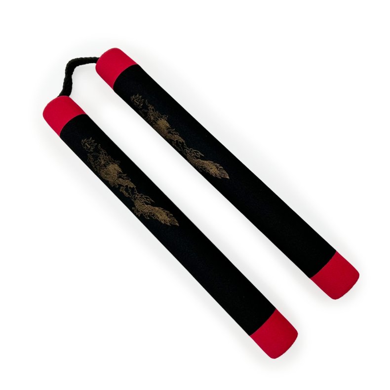 Nunchaku m/ snor - sort/r�d