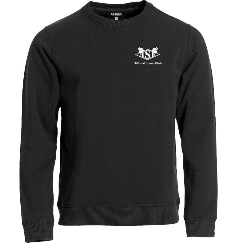 HSK sweatshirt Classic RN sort m/hvid - unisex