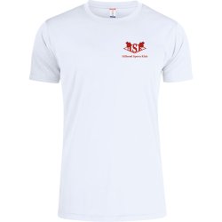 HSK t-shirt Basic Active dryfit hvid m/r�d - herre