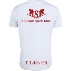 HSK t-shirt Basic Active dryfit hvid m/r�d - herre