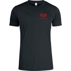 HSK t-shirt Basic Active dryfit sort m/r�d - herre