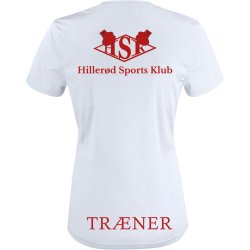 HSK t-shirt New Classic bomuld hvid m/r�d - dame