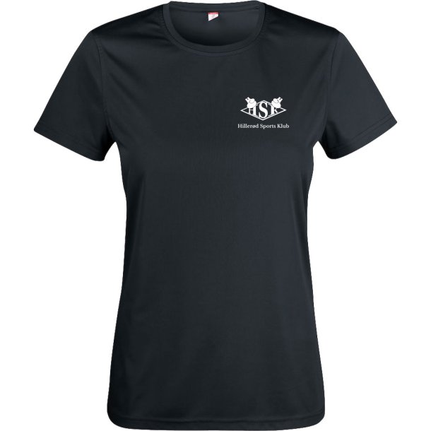 HSK t-shirt Basic Active dryfit sort m/hvid - dame