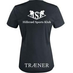 HSK t-shirt Basic Active dryfit sort m/hvid - dame