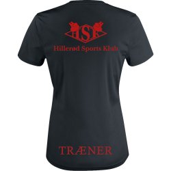 HSK t-shirt Basic Active dryfit sort m/r�d - dame