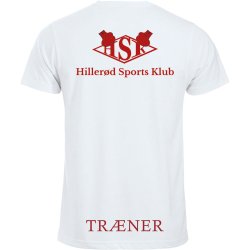 HSK t-shirt New Classic bomuld hvid m/rd - herre