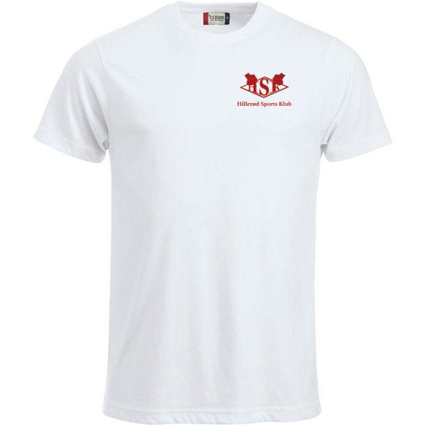 HSK t-shirt New Classic bomuld hvid m/rd - herre