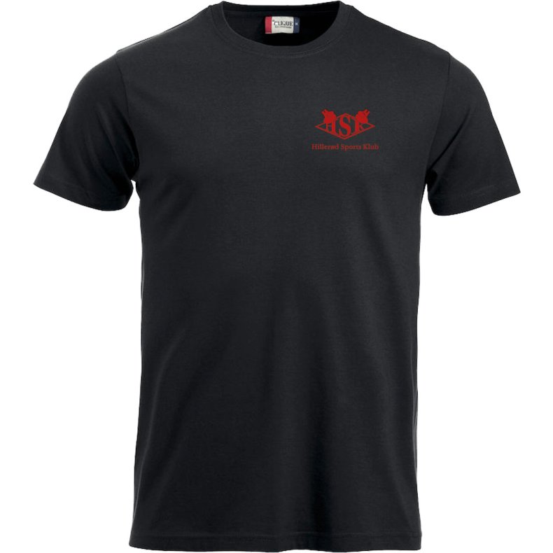 HSK t-shirt New Classic bomuld sort m/r�d - herre