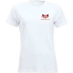 HSK t-shirt New Classic bomuld hvid m/r�d - dame