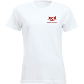 HSK t-shirt New Classic bomuld hvid m/rd - dame