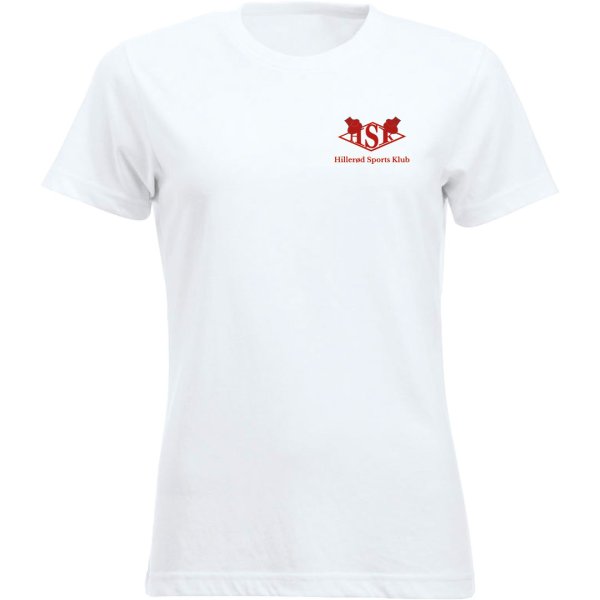 HSK t-shirt New Classic bomuld hvid m/r�d - dame